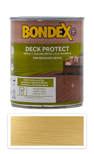 BONDEX Deck Protect - ochranný syntetický olej na drevo v exteriéri 0.75 l Bezfarebný