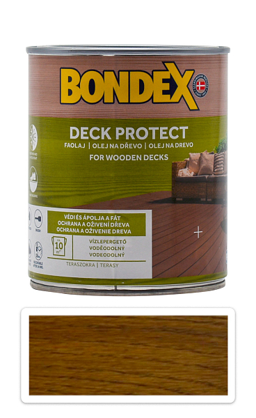 BONDEX Deck Protect - ochranný syntetický olej na drevo v exteriéri 0.75 l Orech