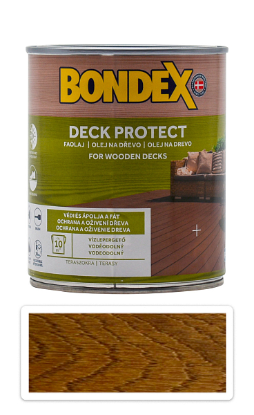 BONDEX Deck Protect - ochranný syntetický olej na drevo v exteriéri 0.75 l Teak