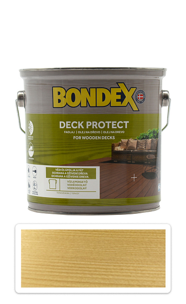 BONDEX Deck Protect - ochranný syntetický olej na drevo v exteriéri2.5 l Bezfarebný 