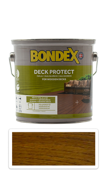 BONDEX Deck Protect - ochranný syntetický olej na drevo v exteriéri 2.5 l Orech