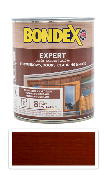 BONDEX Expert - silnovrstvová syntetická lazúra na drevo v exteriéri 0.75 l Redwood 909