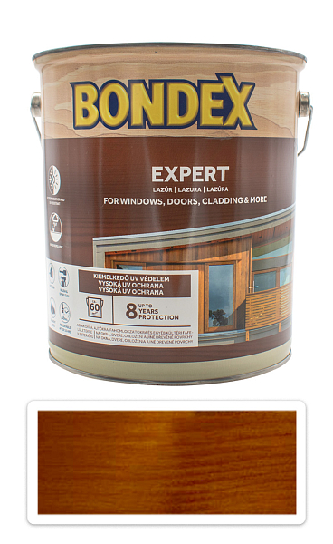 BONDEX Expert - silnovrstvová syntetická lazúra na drevo v exteriéri 5 l Teak 905