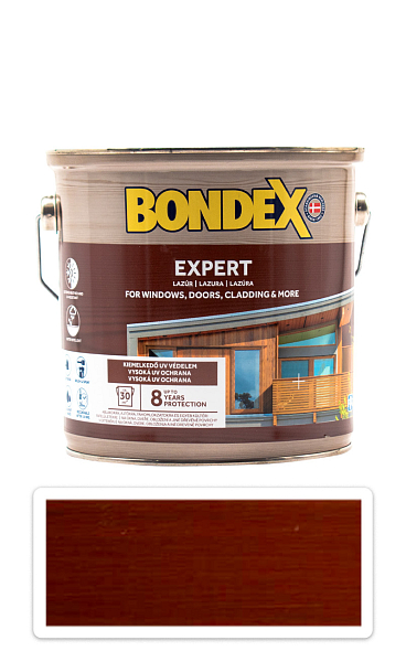 BONDEX Expert - silnovrstvová syntetická lazúra na drevo v exteriéri 2.5 l Redwood 909