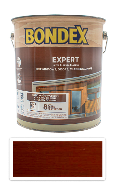BONDEX Expert - silnovrstvová syntetická lazúra na drevo v exteriéri 5 l Redwood 909