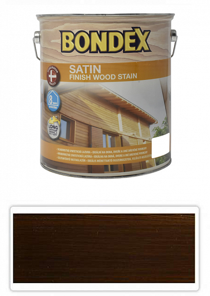 BONDEX Satin - silnovrstvová lazúra na ošetrenie dreva v exteriéri 5 l Orech 931