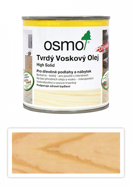 OSMO Tvrdý voskový olej pre interiéry 0.375 l Lesklý 3011