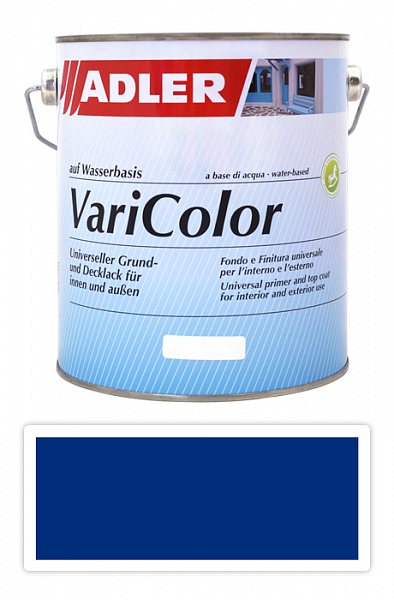 ADLER Varicolor - vodou riediteľná krycia farba univerzál 2.5 l Signalblau / Signálna modrá RAL 5005