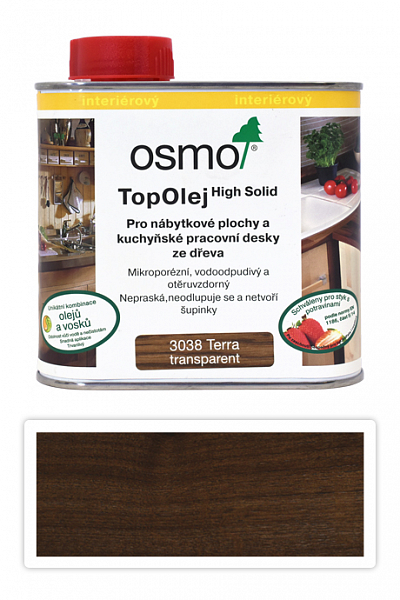 OSMO Top olej na nábytok a kuchynské dosky 0.5 l Terra 3038