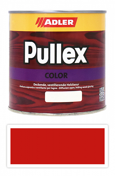 ADLER Pullex Color - krycia farba na drevo 0.75 l Verkehrsrot / Dopravná červená RAL 3020