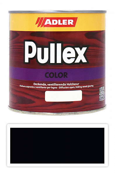 ADLER Pullex Color - krycia farba na drevo 0.75 l Tiefschwarz / Čierna RAL 9005