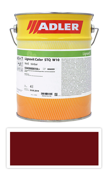 ADLER Lignovit Color - vodou riediteľná krycia farba 4 l Purpurrot / Purpurovo červená RAL 3004