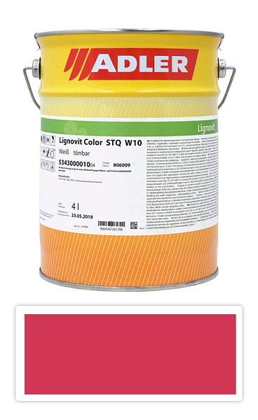 ADLER Lignovit Color - vodou riediteľná krycia farba 4 l Rosé / Ružová RAL 3017 báza