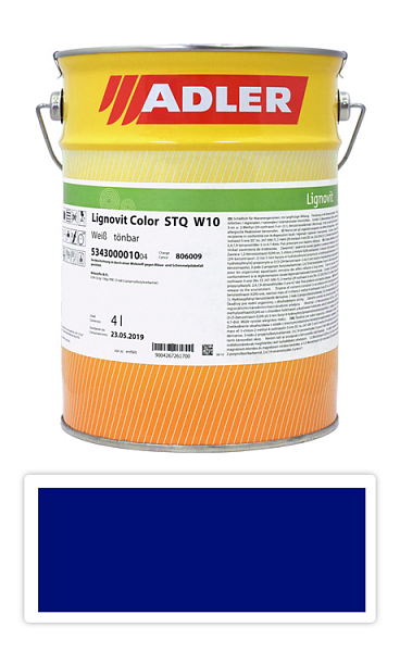 ADLER Lignovit Color - vodou riediteľná krycia farba 4 l Ultramarinblau / Ultramarínová RAL 5002