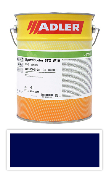 ADLER Lignovit Color - vodou riediteľná krycia farba 4 l Nachtblau / Nočná modrá RAL 5022