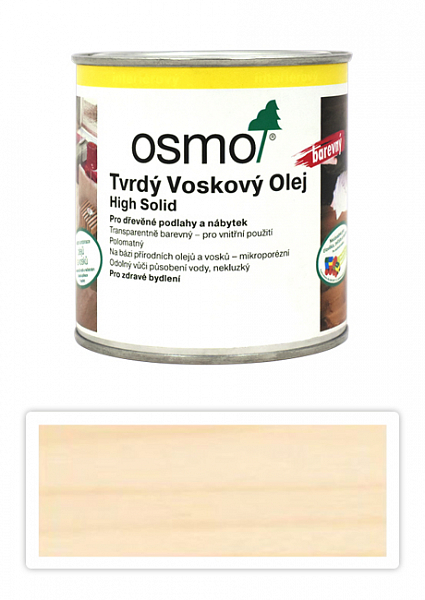 OSMO Tvrdý voskový olej farebný pre interiéry 0.375 l Biely 3040