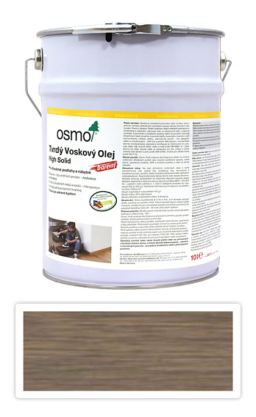 OSMO Tvrdý voskový olej farebný pre interiéry 10 l Grafit 3074