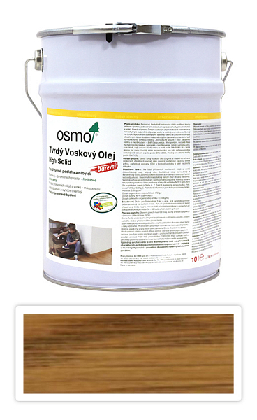 OSMO Tvrdý voskový olej farebný pre interiéry 10 l Jantár 3072