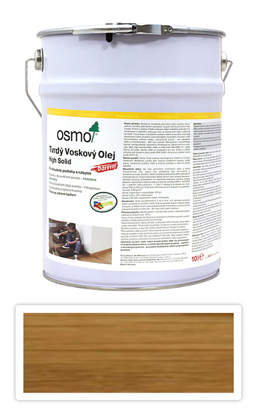 OSMO Tvrdý voskový olej farebný pre interiéry 10 l Med 3071