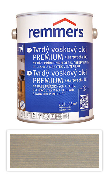 REMMERS Tvrdý voskový olej PREMIUM 2.5 l Lehmgrau / Íl FT 20926