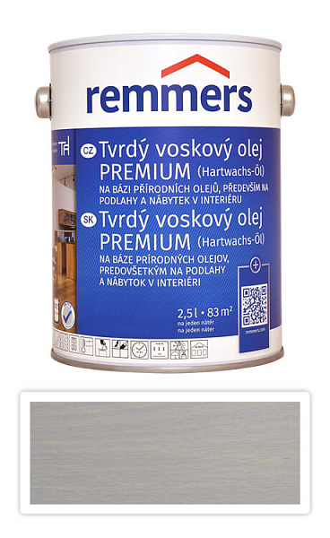REMMERS Tvrdý voskový olej PREMIUM 2.5 l Fenstergrau / Okenná sivá FT 20931