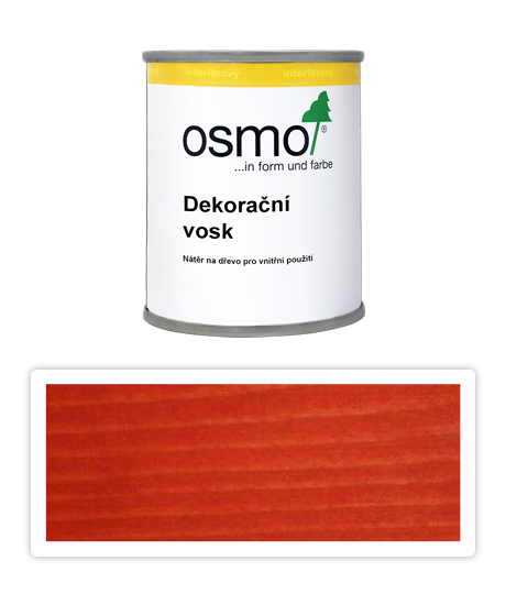 OSMO Dekoračný vosk intenzívne odtiene 0.125 l Červený 3104 