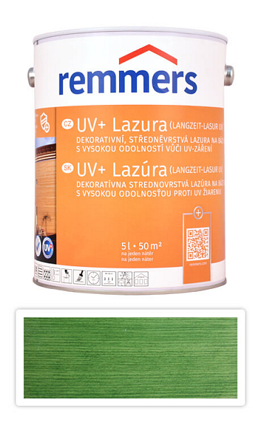REMMERS UV+ Lazúra - dekoratívna lazúra na drevo 5 l Jedľovo zelená