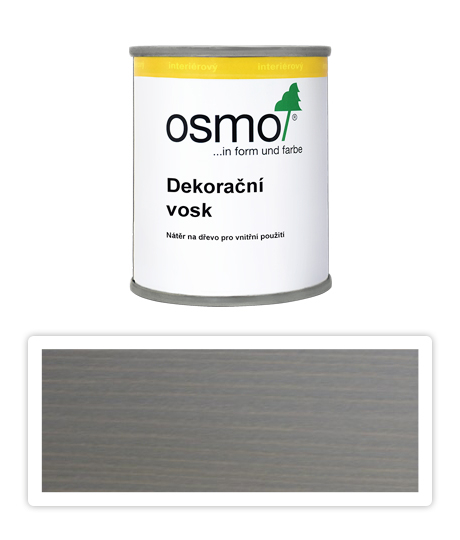 OSMO Dekoračný vosk transparentný 0.125 l Hodvábno sivý 3119