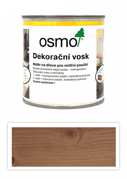 OSMO Dekoračný vosk transparentný 0.375 l Buk ľahko parený 3102