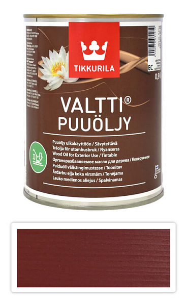 TIKKURILA Valtti wood oil - olej na terasy a nábytok 0.9 l Varvikko 5058