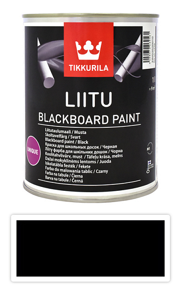 TIKKURILA Liitu blackboard paint - tabuľová farba 1 l Čierna