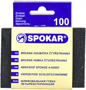 SPOKAR - štvorstranná brúsna špongia zrno 100