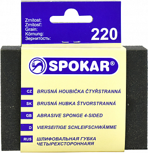 SPOKAR - štvorstranná brúsna špongia zrno 220
