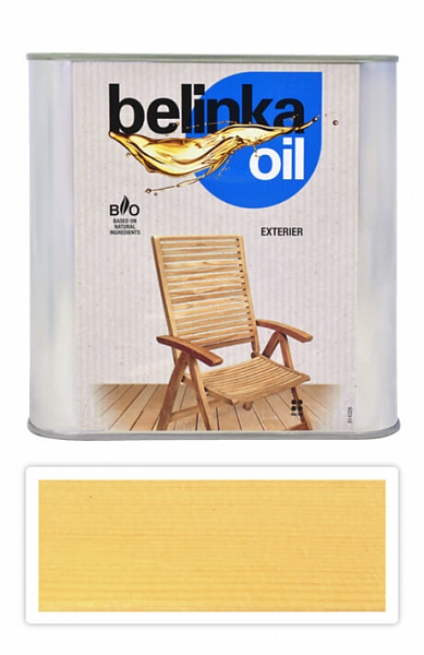 BELINKA Oil Exterier - olej na záhradný nábytok 2.5 l Bezfarebný