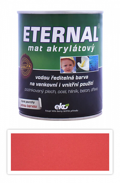 ETERNAL Mat akrylátový - vodouriediteľná farba 0.7 l Červená jahoda 018