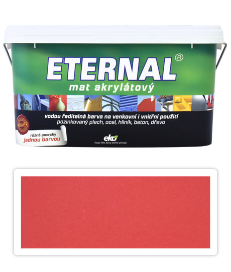 ETERNAL Mat akrylátový - vodouriediteľná farba 5 l Červená jahoda 018