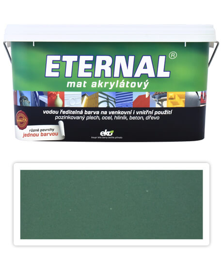 ETERNAL Mat akrylátový - vodouriediteľná farba 5 l Zelená 06