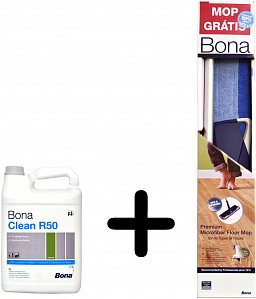 BONA Clean R50 - čistiaci prostriedok na vinyl a PVC 5 l + Mop Premium Microfiber ZADARMO