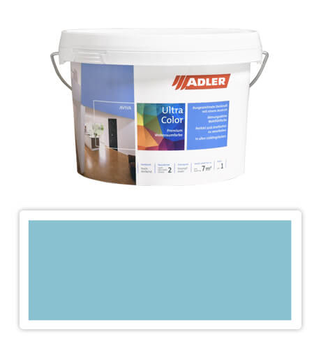Adler Aviva Ultra Color - maliarska farba na steny v interiéri 1 l Eisblume AS 17/3