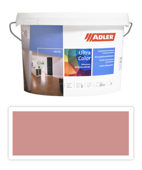 Adler Aviva Ultra Color - maliarska farba na steny v interiéri 3 l Alpennelke AS 14/1