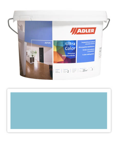 Adler Aviva Ultra Color - maliarska farba na steny v interiéri 3 l Eisblume AS 17/3