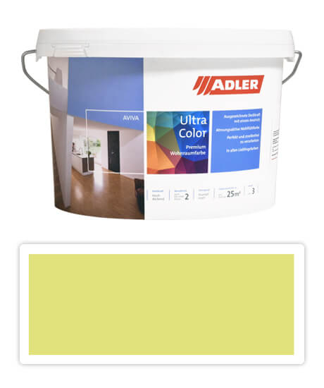 Adler Aviva Ultra Color - maliarska farba na steny v interiéri 3 l Frauenmantel AS 20/5