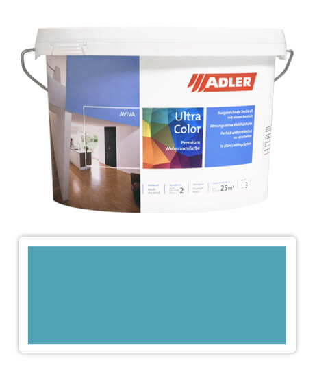Adler Aviva Ultra Color - maliarska farba na steny v interiéri 3 l Gletscherspalte AS 17/5