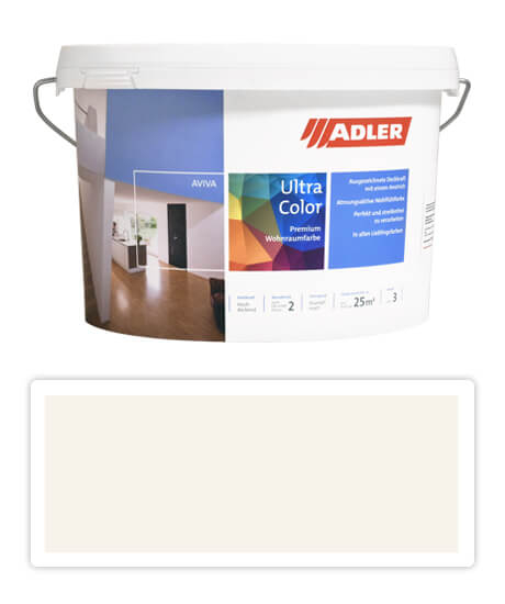 Adler Aviva Ultra Color - maliarska farba na steny v interiéri 3 l Schneerose AS 01/3