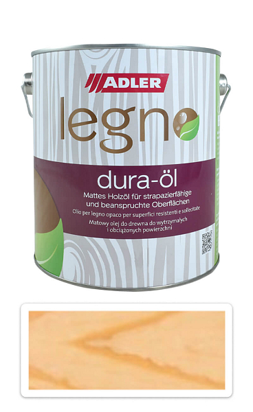 ADLER Legno Dura-Öl - rýchloschnúci olej pre namáhané plochy v interiéri 2.5 l Bezfarebný