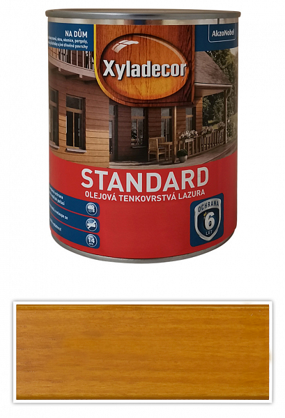 XYLADECOR Standard - olejová tenkovrstvová lazúra na drevo 0.75 l Céder