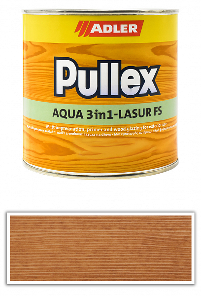 ADLER Pullex Aqua 3in1-Lasur FS - tenkovrstvová matná lazúra na drevo v exteriéri 0.75 l Smrekovec