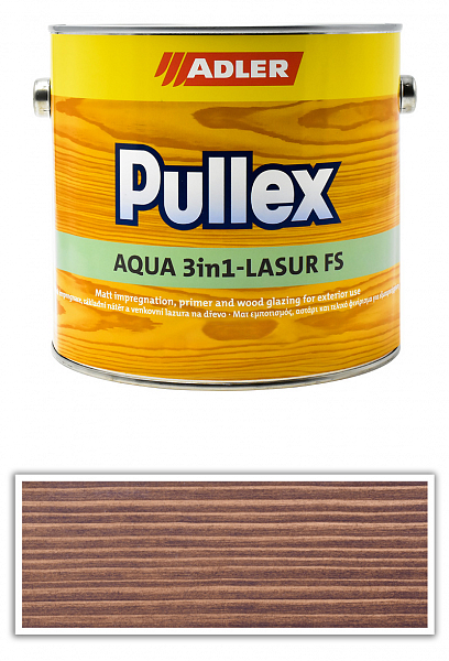 ADLER Pullex Aqua 3in1-Lasur FS - tenkovrstvová matná lazúra na drevo v exteriéri 2.5 l Palisander