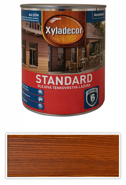 XYLADECOR Standard - olejová tenkovrstvová lazúra na drevo 0.75 l Indický teak