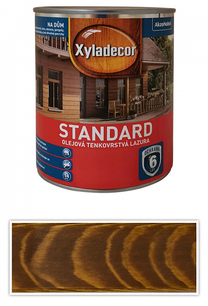 XYLADECOR Standard - olejová tenkovrstvová lazúra na drevo 0.75 l Orech